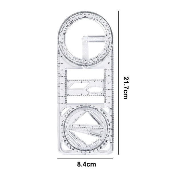 Revolutionary 360° Movable Geometric Drawing Ruler - Perfect for Young Mathematicians!